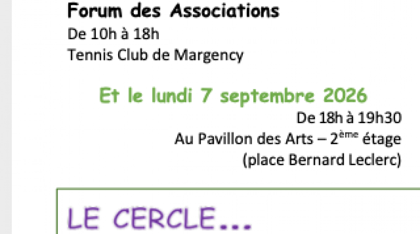 inscriptions activités du Cercle